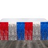 BASHOUT USA Metallic Table Skirt | (3 Pcs) Patriotic Party