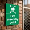 1 PCS Fire Assembly Point Sign Outdoor Aluminum Plate Signs