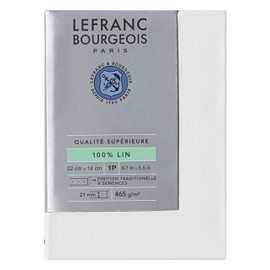 Lefranc & Bourgeois 111214 Stretcher Frame Made of 100% Linen in Premium Quality, Ready to Use, Primed with Titanium Dioxide Gesso, Nailed to Side on Solid Pine Wood - 1P