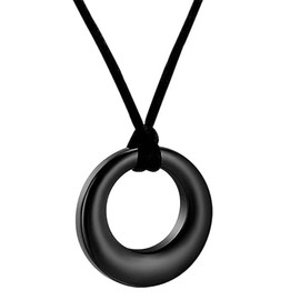 HGUAN Circle of Life Cremation Jewelry Urn Necklace for Ashes for Women Men Stainless Steel Circle of Life Eternity Memorial Pendant Ash Jewelry for Loved Ones, Stainless Steel, No Gemstone