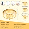 AFQEJG 11.8" Gold Modern Crystal Chandeliers for Dining Room LED