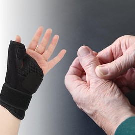 ORZEL Muñequera con Soporte Metálico para Dedo Pulgar - Soporte de Muñeca y Mano, Alivie el Dolor de Artritis, Tendinitis del Túnel Carpiano y Esguince de Pulgar para Hombres y Mujeres (Negro)