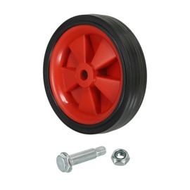 PATIKIL 6 Inch Air Compressor Wheels, Universal Replacement Parts for Air Compressor Wheels with 0.5 Inch Diameter for Easy Mobility, Red