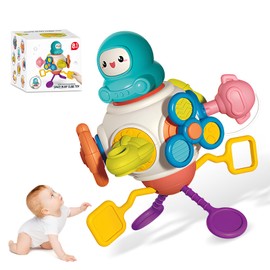 Dewocke Montessori Toys for Toddlers, 8-in-1 Busy Sensory Activity Cube, Fine Motor Activities, Sensory & Motor Skills Development, Travel Suitable, Gift for Babies from 18 Months