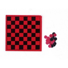 Dollhouse Miniature Checkers Game