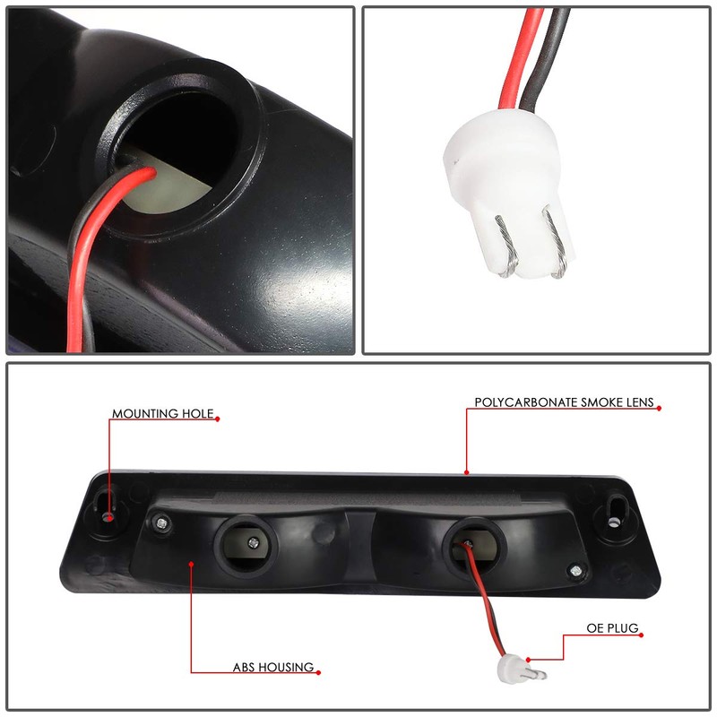 LED Tinted Third 3rd Tail Brake Light High Mount Stop