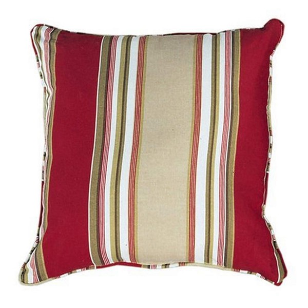 Classic Slipcovers Printed Classic Stripe Canvas Pillow, Red