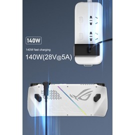 Jadebones 180 Degree Angle USB-C Adapter (2 Pack), U-Shape USB-C Male to Female PD 140W Extender for ROG Ally, Steam Deck, Switch, Laptop, Tablet, Phone