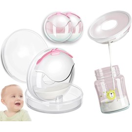 Pezoneras Lactancia 2 PCS*35ml,RUISTLI Recolector de Leche Materna Calostro Silicona,Onchas Recolectoras para Lactancia Reutilizable,Copas Grado Alimenticio y sin BPA Proteger Los Pezones