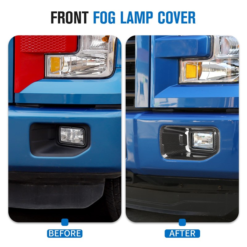 JeCar Front Fog Light Cover Fog Lamp Bezel Trim for