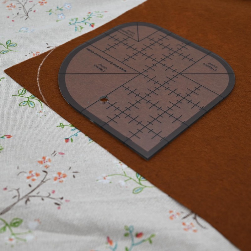 Curved Corner Cutter Ruler, Quilt Ruler, Sewing Patchwork Template for