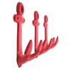 Wowser Nautical Cast Iron Ship Anchor Wall Hooks, 6 Inches,