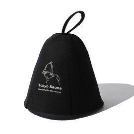 Tokyosauna Sauna Hat, Men's, Women's, Non-stuffy, Washable, Deep Fit, Large Size, Sauna Cap, Prevents Sagging, Sauna Goods, Black, L