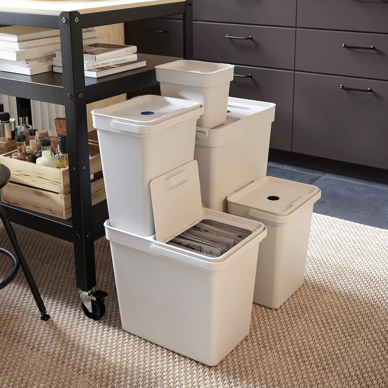 My- Stylo Collection Waste Bin Light Grey 10 Litre