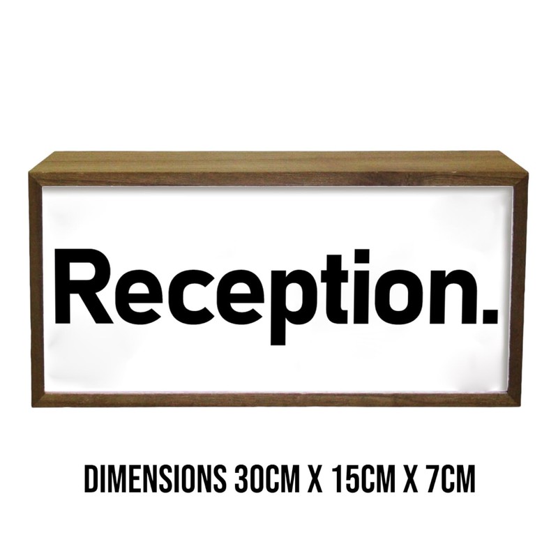 Light Box Reception Sign | Illuminated Light Up LED Office