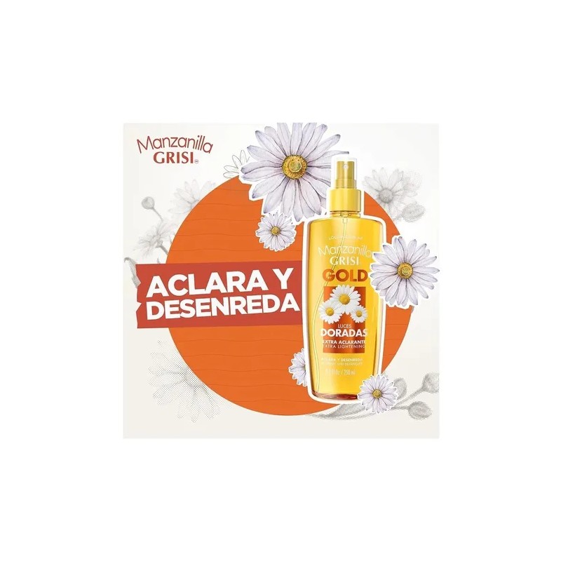 Locion Manzanilla Aclara Y Da Reflejos Al Cabello Grisi 5