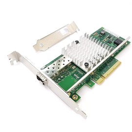 HINYSENO 1 Port 10GbE SFP+ Fiber Optic PCI-Express x 8 NICs Gigabit Ethernet Server Adapter 1 Port Network Interface Controller Card for 82599EN Chipset, Compare to Intel X520-DA1