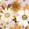 20 Napkins Retro Flowers on Dusky Pink Flowers Table Decoration