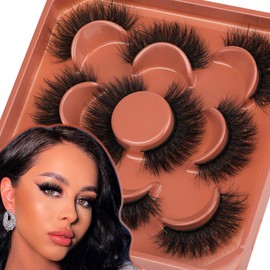 Fluffy Lashes Natural Wispy Eyelashes Full Volume Mink Lashes 14mm Short Faux Mink Lashes Multipack by Focipeysa