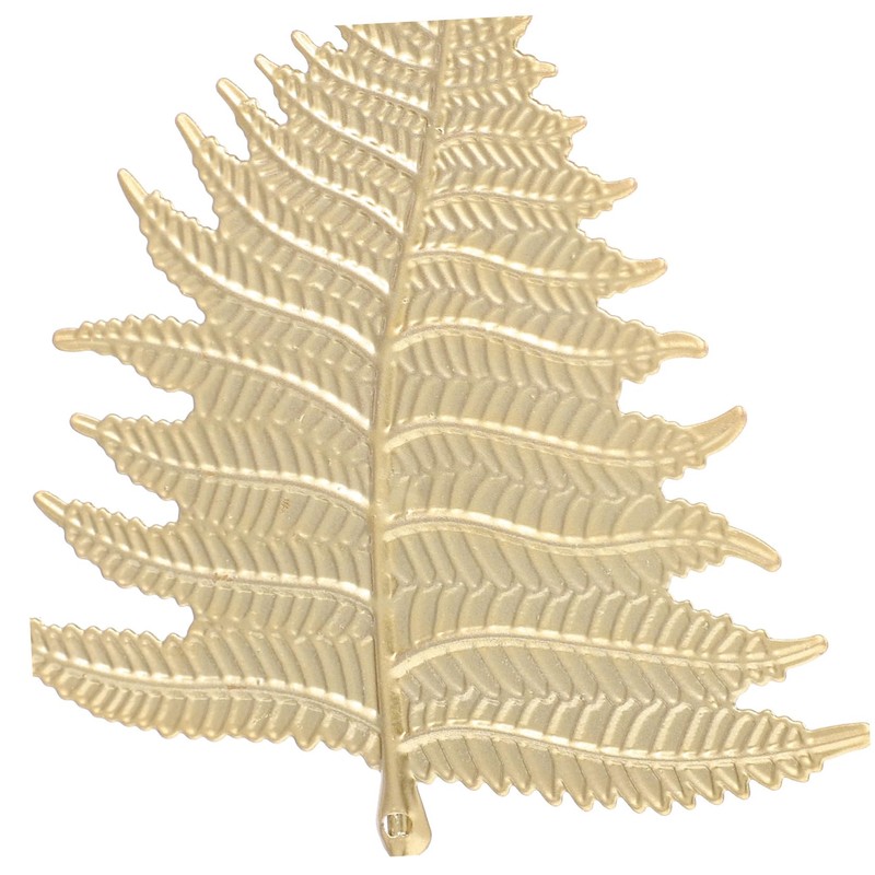 FUNOMOCYA 2pcs Gold Iron Leaf Decor Tabletop Metal Leaf Ornaments
