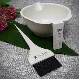 Kumi Professional Wheat Eco-Friendly Oatmeal 2 Piece Tint/hair dye Set - This hair dye bowl and brush kit is ideal for professional or home use. Ideal home hair dye kit.