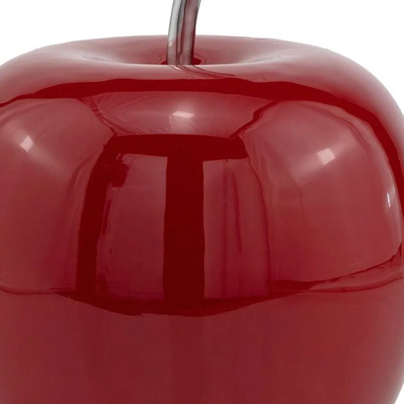 Homeroots 11" Red Aluminum Decorative Apple Tabletop Sculpture