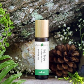 Tea Tree Oil Roll On, Essential Oil Roll-On with Jojoba Oil, Organic Tea Tree for Skin Application Roller, Leak-Proof Metal Rollerball (15 mL)