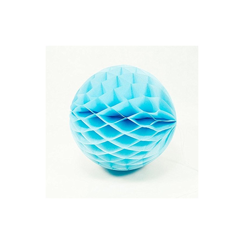 Powder Blue Hanging Paper Honeycomb Ball - 8'', 1 Count