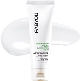 Crema iluminadora con niacinamida y arbutina de 2,7 oz: aclara y cuida los poros con un 10% de niacinamida y arbutina. Cuidado de la piel coreano de rápida absorción y no irritante
