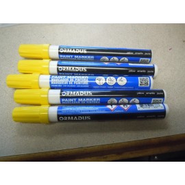 Rock River Yellow Medium Bullet Tip Xylene-Free ORMADUS® Paint Marker- Lot of 5