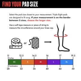 Triple Eight KP 44 Heavy-Duty Skateboarding Knee Pads (Pair), M