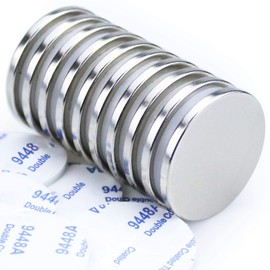 DIYMAG Powerful N52 Neodymium Disc Magnets, Strong, Permanent, Rare Earth Magnets. Fridge, DIY, Building, Scientific, Craft, and Office Magnets - 1.26 inch x 1/8 inch, Pack of 10