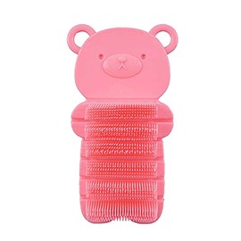 JINCH Nail Scrubber Brush Kids, Finger Nails Scrub Scrubbing Cleaning Brushes with Soft Bristle for Baby Children, Cute Animal Style and 2 Colors Choice (Pink)