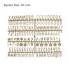 sourcing map Felt Board Letters, 680 Characters Bronze 3/4" Letters