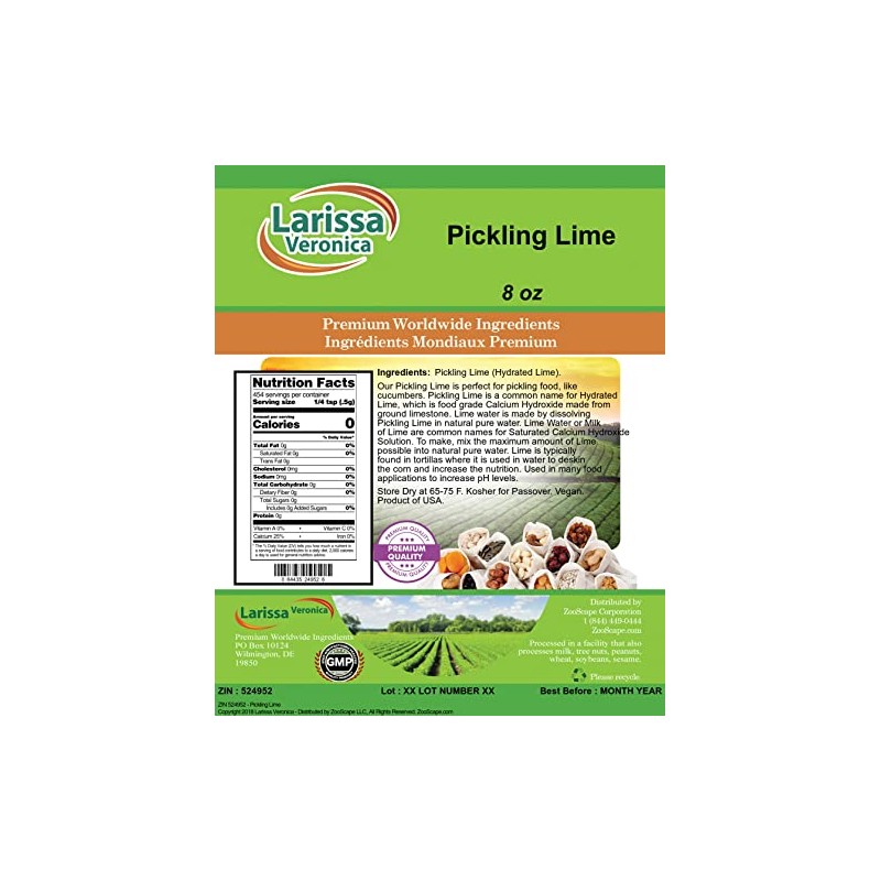 Pickling Lime (8 oz, ZIN: 524952)