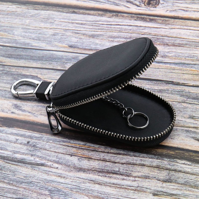 ECSiNG Car Key Chain Leather Bag Key Fob Protector Multifunction