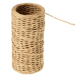 PATIKIL 50M Floral Binding Wire Wrap Twine 1mm Florist Wire Iron Wire Paper Cover Vine Wrapping Binding Wire for Flower Bouquet Khaki