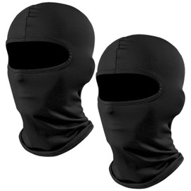 Pack of 2 Balaclavas, Ski Mask, Balaclava for Men and Women, Face Cap, Ski Mask, Neck Gaiter, UV Protection, Motorcycle, Driving, Windproof, Warm Face Cap, One Size, Men/Women