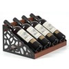 TRSPCWR 4-Bottle Rustic Countertop Wine Rack
