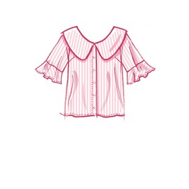 McCall's Peter Pan Sewing Pattern M8180F5 Misses Blouse Code M8180 Paper White Sizes 16-24