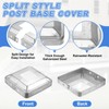 sourcing map 4Pcs Post Base Cover, 3.75"x3.75" (Internal Size 1.4"x1.4")