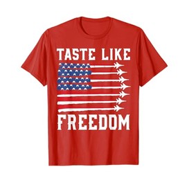 USA Flag Taste Like Freedom 4th july Toddler Boy Jet Fighter T-Shirt
