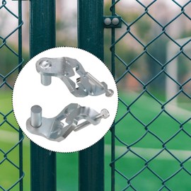 yuksok 2X T Post Gate Hinge Pins Heavy Duty Gates Hanger Sturdy Hinges Target Hanger Hang A Gate from A Metal T Post for Garden Farm, Silver