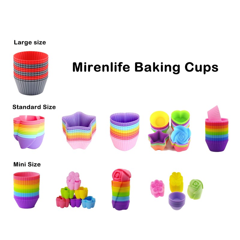 Mirenlife 2 Inch Mini Size Silicone Baking Cups Muffin Cups,