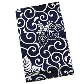 Paulownia Arabesque Furoshiki, Special Selection Honzome, Navy Blue, Broad (6 Widths)