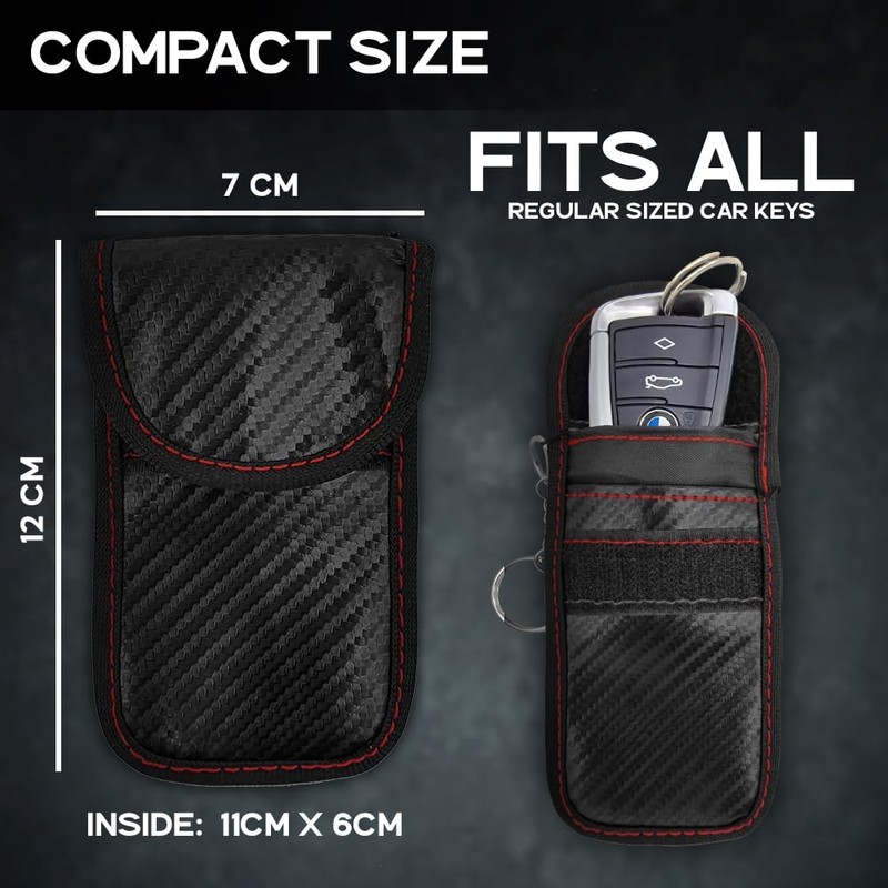 ZYBUX - 2 x Faraday Pouch for car Keys, Car