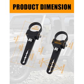 1.5'' Tube Clamps Mounting Brackets ADTOPI Adjustable Roll Cage Bull Bar Clip Holder Kit LED Light Bar Mounts for Offroad Truck ATV SUV, 2pcs (1.5 inch)