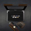 Lifomenz Co Wood Cufflink Box with Glass Window Cufflink Display