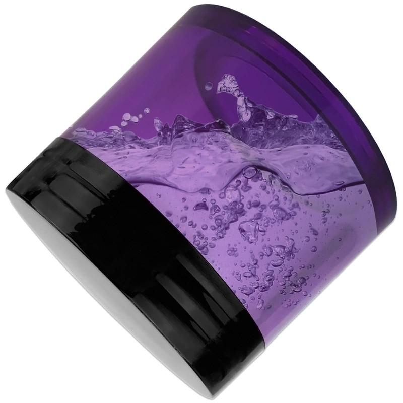 Beauticom 6 Pieces 30G/30ML(1 Oz) Thick Wall Round PURPLE CLEAR