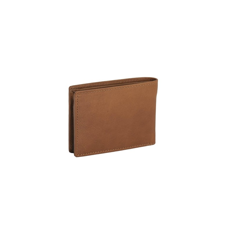 Enzo Cognac Leather Wallet, Cognac, ID pocket